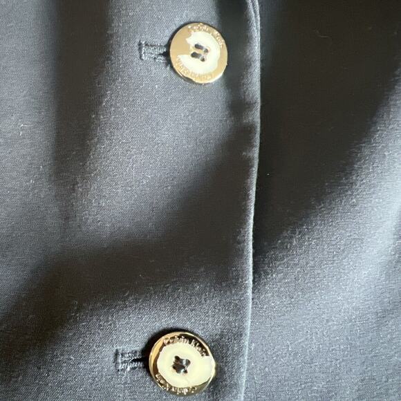 Calvin Klein Womens Sz 8 Two Button Lux Blazer Long Sleeve Black Collar Lined - Picture 6 of 16